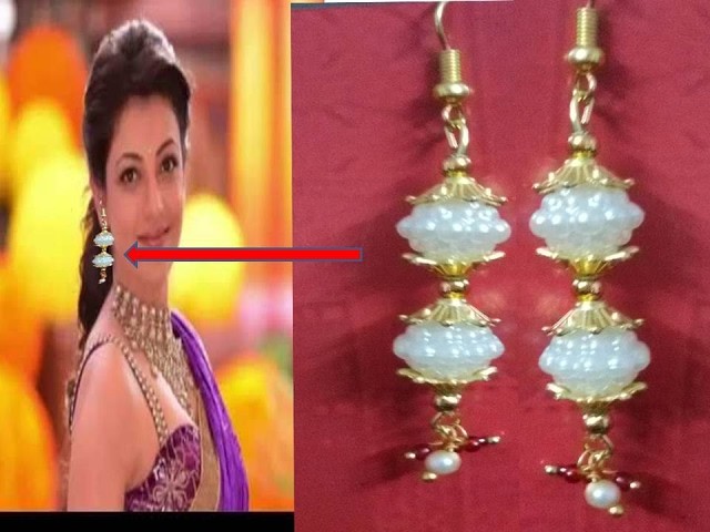 Simple & beautiful pearl gold earrings ! DIY pearl earrings tutorial ! telugu !! DIY jewelry crafts