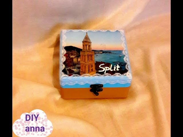 Split, Croatia decoupage photo transfer on wooden box DIY ideas decorations craft tutorial