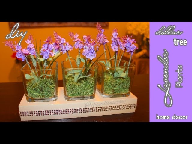 DIY Dollar Tree: Faux Lavender Plants in Glass Vases | Under $10 | Modern Home Decor