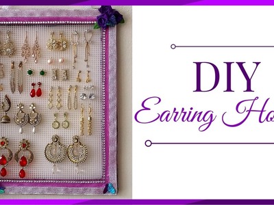 DIY Earring Holder | Jewelry Holder | Earring Holder Using Cardboard | Best Out of Waste!