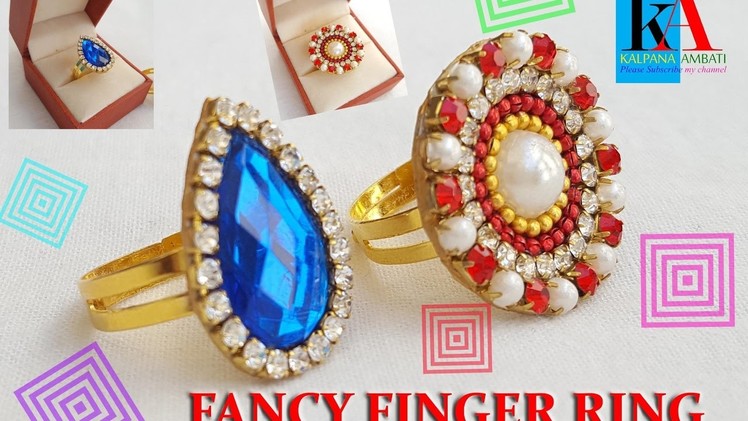 DIY fancy ring: How to make designer party wear ring - made out of paper