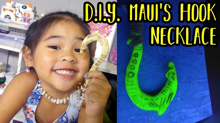 DIY Glowing Maui's Hook Necklace | Disney Moana Crafts