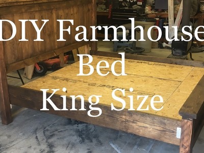 DIY | How to build a Farmhouse King Size Bed | Farmhouse Platform Bed