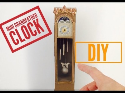 DIY-How to make: Dollhouse Grandfather Clock ||  Miniature Dollhouse Crafts