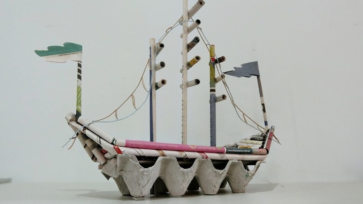 DIY Newspaper Crafts | How to make Pirate Ship