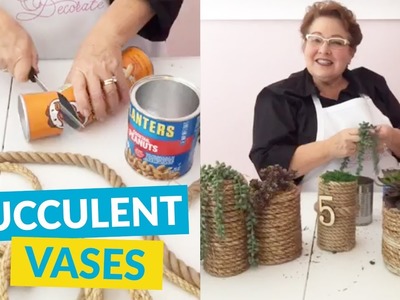 DIY Pringle Can Succulent Vases!