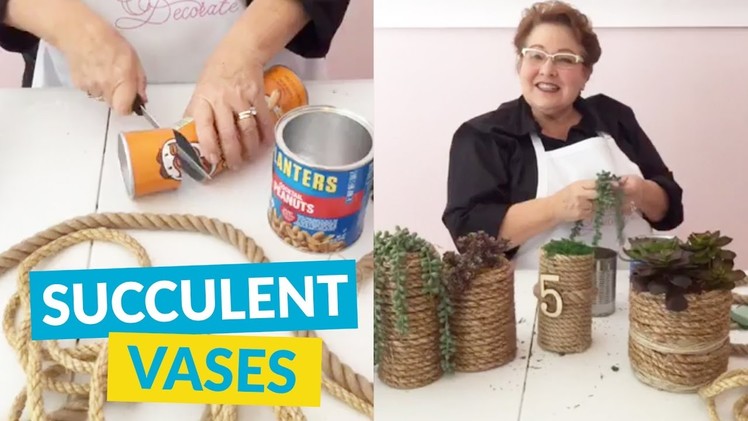 DIY Pringle Can Succulent Vases!