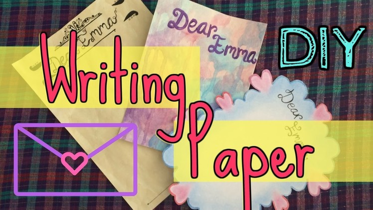 DIY WRITING PAPER (3 letter design ideas!) ♡