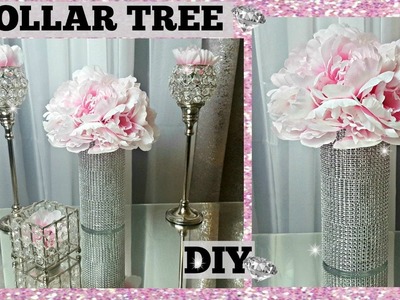 DOLLAR TREE DIY | Peony GLAM Vase & FLOWER Arrangement CENTERPIECE | Elegant Spring Floral Craft