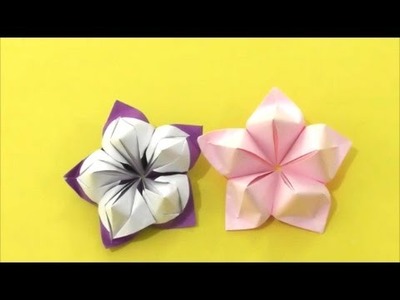 Easy Origami how to Make Flower 简单手工折纸 花 簡単折り紙  花です