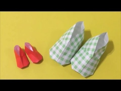 Easy Origami How to Make Paper Boots Shoes 简单手工摺紙  靴子 簡単折り紙 ブーツです