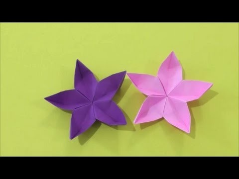 Easy Origami how to Make Sakura Flower 简单手工折纸 樱花 簡単折り紙  桜花です