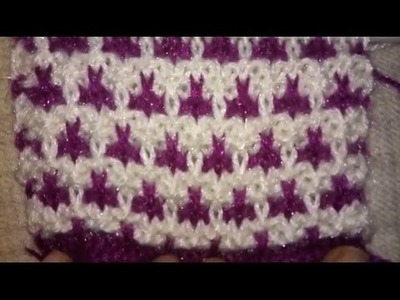 Easy Two Color Knitting Pattern No.28| Hindi