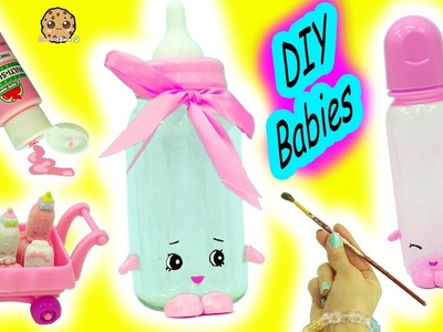 Giant & Real Baby Bottle Inspired Shopkins Babies - DIY Do It Yourself Craft Video