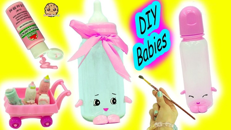 Giant & Real Baby Bottle Inspired Shopkins Babies - DIY Do It Yourself Craft Video