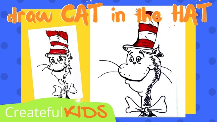 How To Draw Cat in the Hat from Dr. Seuss