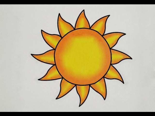 How to draw sun