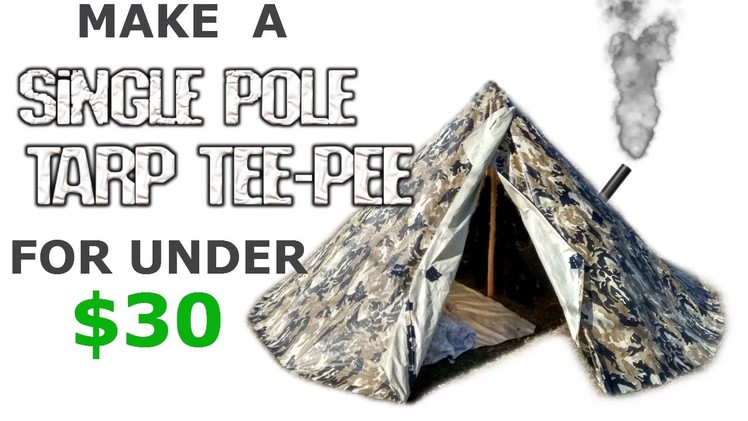How to make a Tarp Tipi. Teepee Tent Shelter