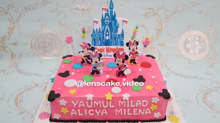 How to Make Birthday Cake Minnie Mouse - Cara Membuat Kue Ulang Tahun Minnie Mouse