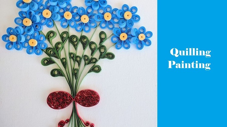 How to make Floral Bouquet Painting | Quilling | DIY