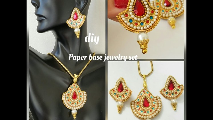 How To Make Paper Jewelry Set|Paper Earrings|Made out of Paper