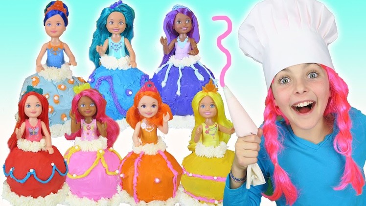 ???? How To Make RAINBOW Barbie Dreamtopia Dress Cupcakes | Giant Princess Cupcake | Chef Kids Cooking