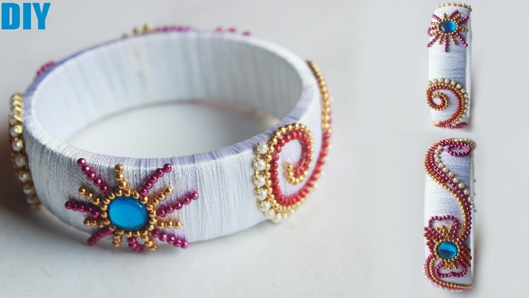 How to Make Sun Flower Model  Thread Bangles Easy Totorials | zooltv
