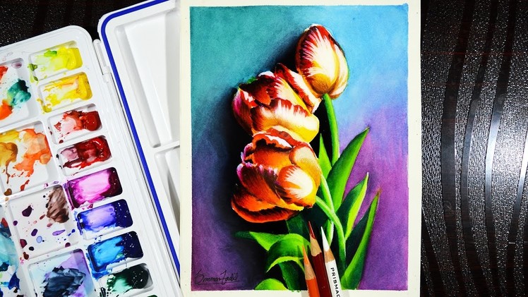 How to paint flowers with watercolor -- Some basic tips.