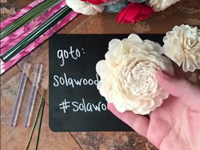 How to put a wire stem on a sola wood flower