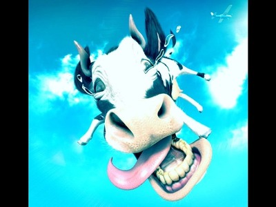 How to Turn Words COW into a Cartoon - Anyone can do this - Awosame trick for 3D Arting