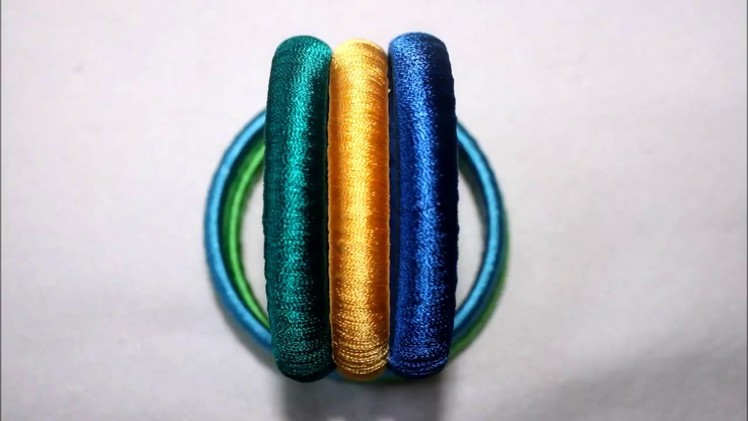 How to wrap silk thread on bangles