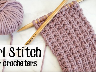 Knitting for Crocheters: Purl Stitch