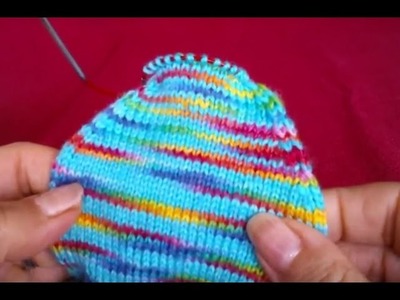 Sock knitting tutorIal on 9"circulars - toe decrease part 7