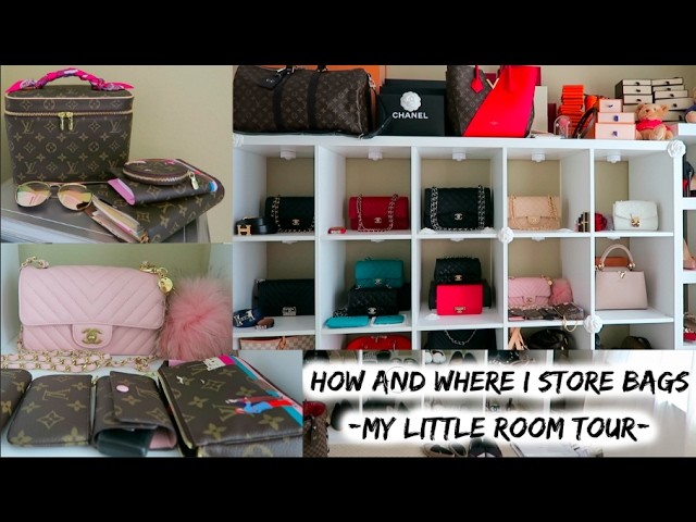 UPDATED HOW & WHERE I STORE MY BAGS + NEW LV&CHANEL Reveal! (ROOM TOUR)