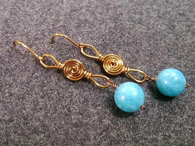 Wire earring - How to make wire jewelery 210
