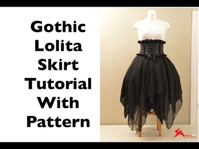 Asymmetrical Gothic Lolita Chiffon Skirt Sewing Tutorial with Pattern