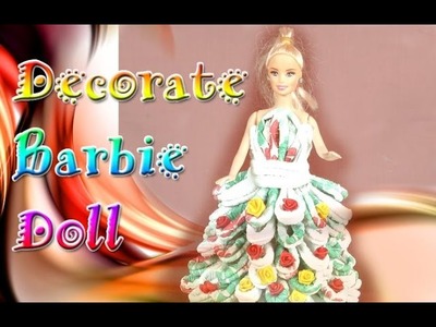 Barbie Doll Decoration Using Paper Napkins