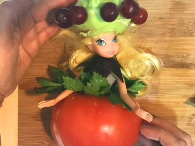 Barbie doll. DIY. part 3- dress made of fruits and vegetables, by Ilana Yahav