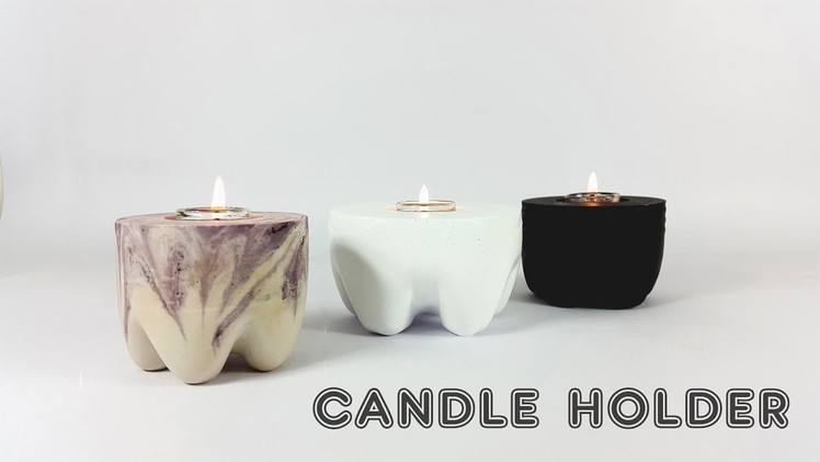 DIY Candle Holder | How To Make A Candle Holder  Out Of Plaster Of Paris