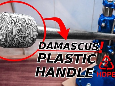 DIY Damascus HDPE Handle For Your Tools!