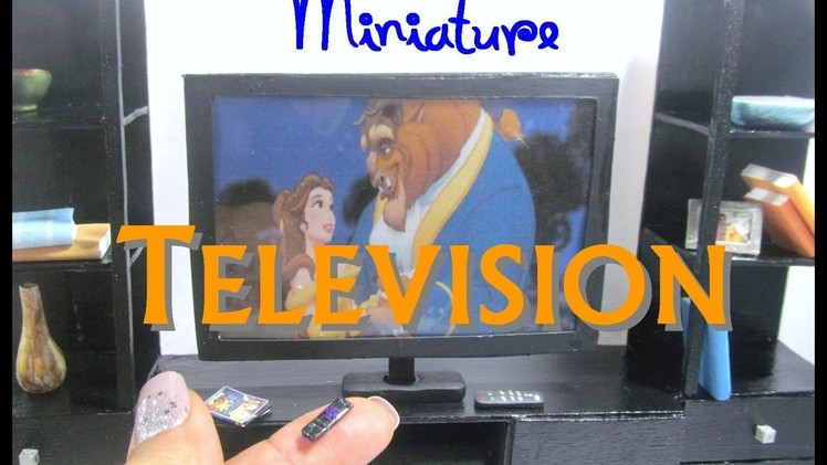 DIY Polymer Clay Television DVD Player Dollhouse Miniature