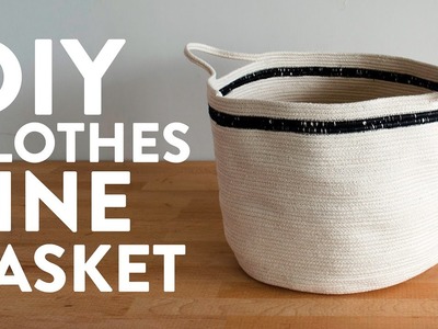 DIY Simple Clothesline Basket
