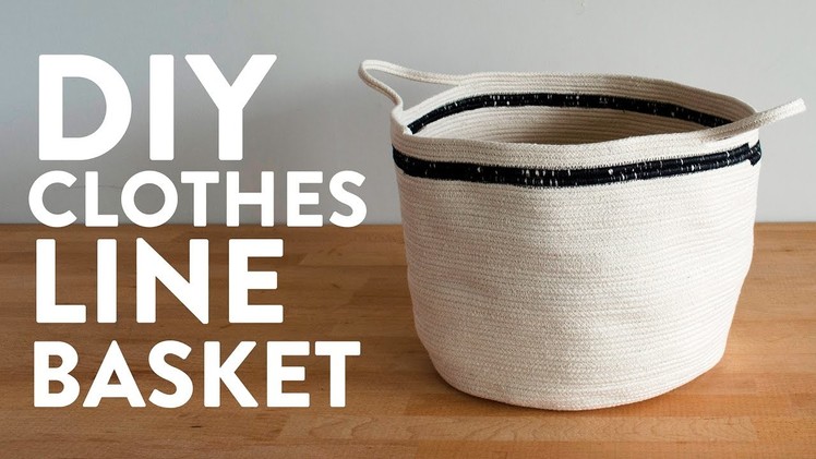 DIY Simple Clothesline Basket