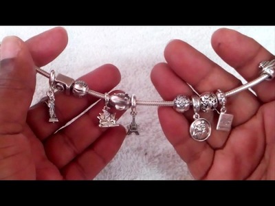 How I Re-Arrange My Travel Pandora Jewelry???? Charm Bracelet