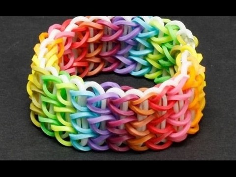 How To Create a Rubber Bracelet - Easy Loom Bands - Lesson 001