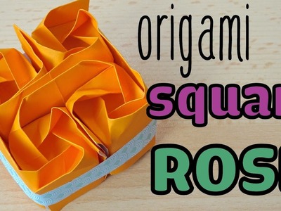 How to make a Paper Square Flower | Origami Crystal Rose