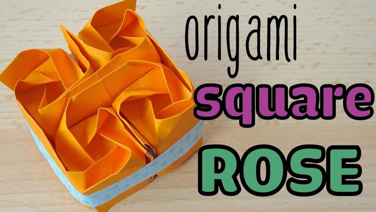 How to make a Paper Square Flower | Origami Crystal Rose