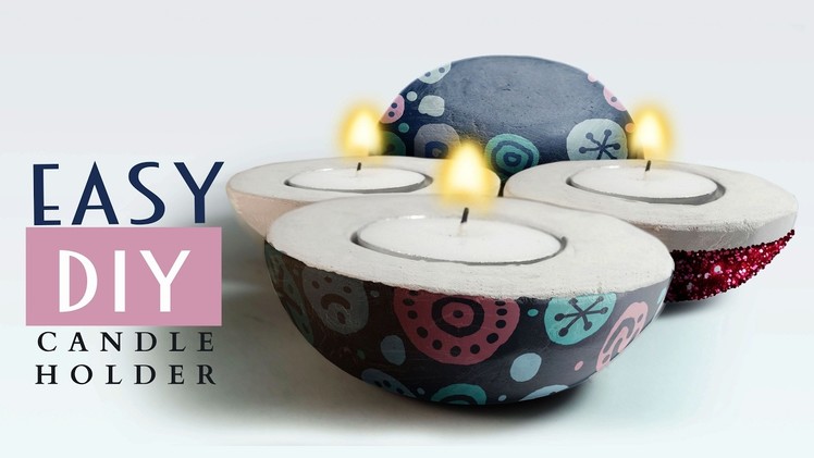 How to make these Cute Air Dry Clay Candle Holders