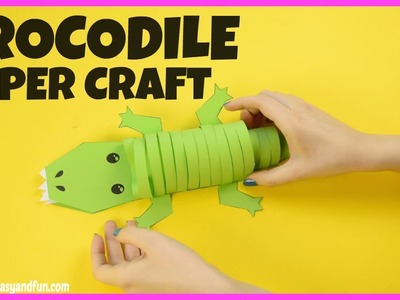 Paper Crocodile Craft - easy craft for kids