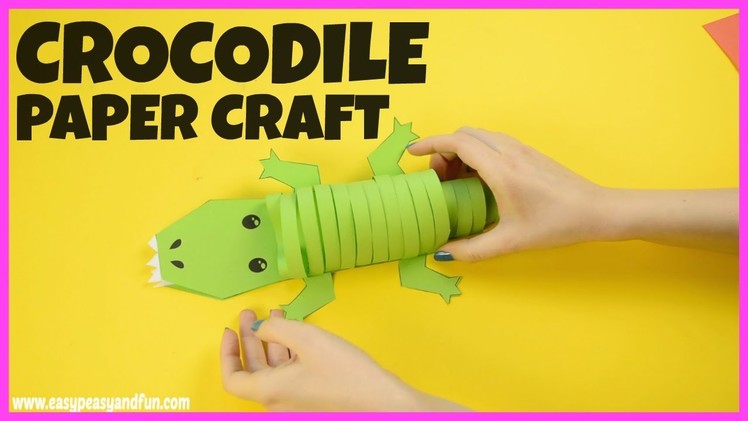 Paper Crocodile Craft - easy craft for kids